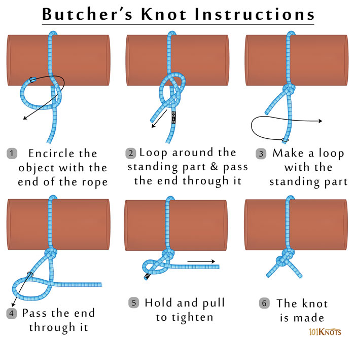 How to Tie a Butcher's Knot? Tips, Uses, Steps & Video Instruction