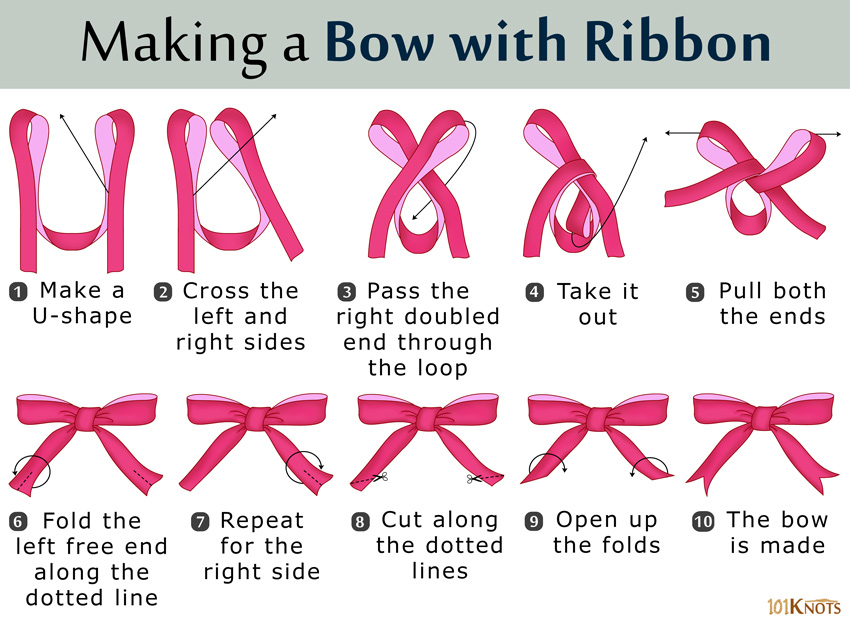 How To Make A Bow With Ribbon Tips Step By Step Instruction